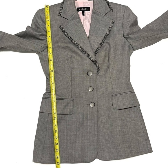 Escada Ermenegildo Zegna Woman 100% New WOOL Blazer Coat Jacket Size: 34 US S - Picture 11 of 16